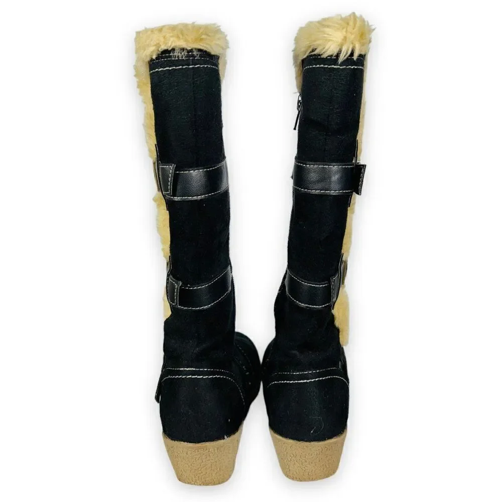 Nine‎ West Darrion Winter Casual Boots Black Youth 4M
